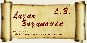 Lazar Božanović vizit kartica